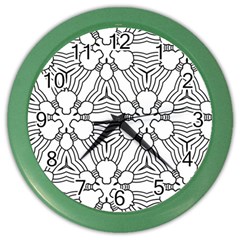 Pattern Design Pretty Cool Art Color Wall Clocks