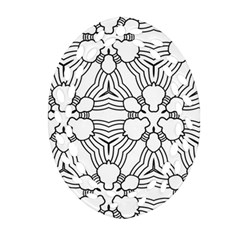 Pattern Design Pretty Cool Art Ornament (oval Filigree)