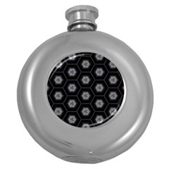 Mandala Calming Coloring Page Round Hip Flask (5 Oz) by Celenk