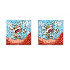 Illustration Characters Comics Draw Cufflinks (square) by Celenk