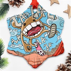 Illustration Characters Comics Draw Snowflake Ornament (two Sides) by Celenk