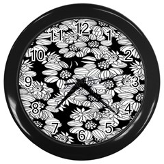 Mandala Calming Coloring Page Wall Clocks (black) by Celenk