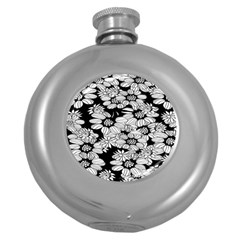 Mandala Calming Coloring Page Round Hip Flask (5 Oz) by Celenk