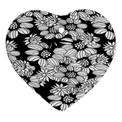 Mandala Calming Coloring Page Heart Ornament (two Sides) by Celenk