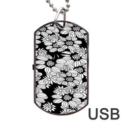 Mandala Calming Coloring Page Dog Tag Usb Flash (two Sides)