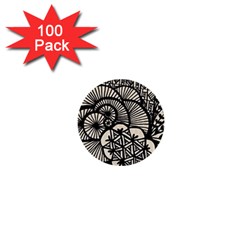 Background Abstract Beige Black 1  Mini Buttons (100 Pack)  by Celenk