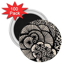 Background Abstract Beige Black 2 25  Magnets (100 Pack)  by Celenk