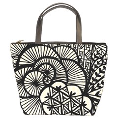 Background Abstract Beige Black Bucket Bags by Celenk