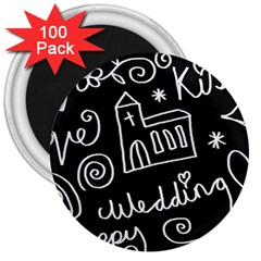 Wedding Chalkboard Icons Set 3  Magnets (100 pack)