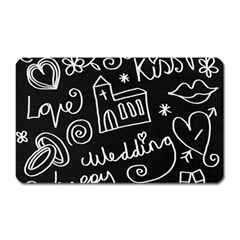 Wedding Chalkboard Icons Set Magnet (Rectangular)