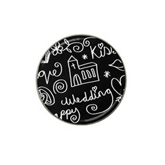 Wedding Chalkboard Icons Set Hat Clip Ball Marker (4 pack)