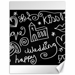 Wedding Chalkboard Icons Set Canvas 18  x 24  