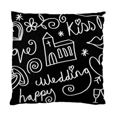 Wedding Chalkboard Icons Set Standard Cushion Case (Two Sides)