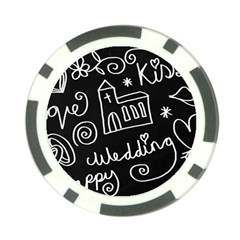 Wedding Chalkboard Icons Set Poker Chip Card Guard (10 pack)