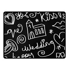 Wedding Chalkboard Icons Set Fleece Blanket (Small)