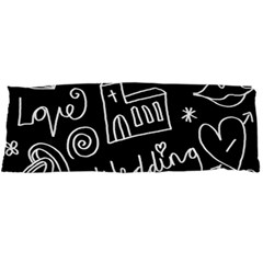 Wedding Chalkboard Icons Set Body Pillow Case Dakimakura (Two Sides)