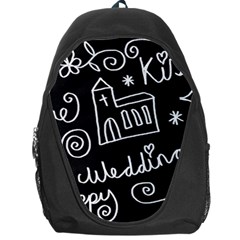 Wedding Chalkboard Icons Set Backpack Bag