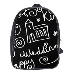 Wedding Chalkboard Icons Set School Bag (XL)