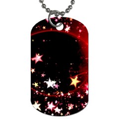 Circle Lines Wave Star Abstract Dog Tag (One Side)