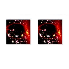 Circle Lines Wave Star Abstract Cufflinks (Square)