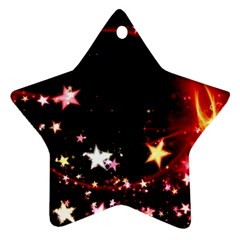 Circle Lines Wave Star Abstract Star Ornament (Two Sides)