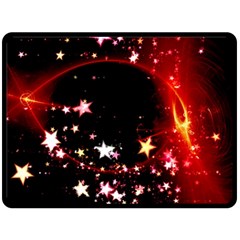 Circle Lines Wave Star Abstract Fleece Blanket (Large) 