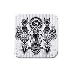 Ancient Parade Ancient Civilization Rubber Square Coaster (4 Pack)  by Celenk