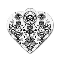 Ancient Parade Ancient Civilization Dog Tag Heart (one Side) by Celenk