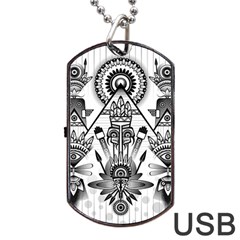 Ancient Parade Ancient Civilization Dog Tag Usb Flash (two Sides) by Celenk