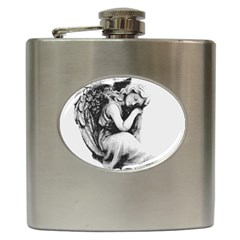 Stippling Drawing Dots Stipple Hip Flask (6 Oz) by Celenk