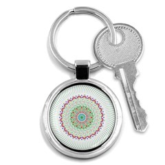 Flower Abstract Floral Key Chains (round)  by Celenk