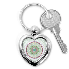 Flower Abstract Floral Key Chains (heart)  by Celenk