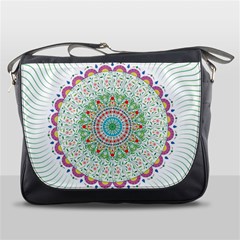 Flower Abstract Floral Messenger Bags by Celenk