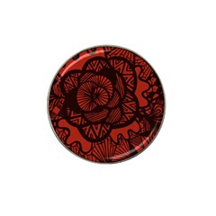 Background Abstract Red Black Hat Clip Ball Marker (4 Pack) by Celenk