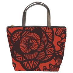 Background Abstract Red Black Bucket Bags by Celenk