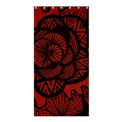 Background Abstract Red Black Shower Curtain 36  X 72  (stall)  by Celenk