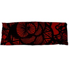 Background Abstract Red Black Body Pillow Case Dakimakura (two Sides) by Celenk