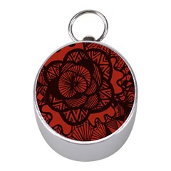 Background Abstract Red Black Mini Silver Compasses by Celenk