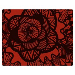 Background Abstract Red Black Double Sided Flano Blanket (medium)  by Celenk