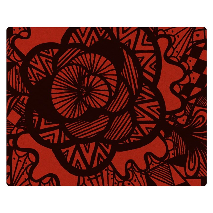 Background Abstract Red Black Double Sided Flano Blanket (Medium) 