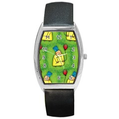 Seamless Repeating Tiling Tileable Barrel Style Metal Watch by Celenk