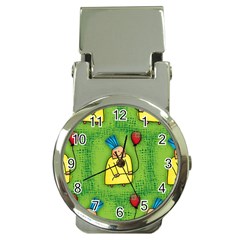 Seamless Repeating Tiling Tileable Money Clip Watches by Celenk