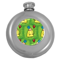 Seamless Repeating Tiling Tileable Round Hip Flask (5 Oz) by Celenk