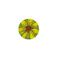 Flower Cartoon Painting Painted 1  Mini Buttons by Celenk