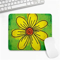 Flower Cartoon Painting Painted Large Mousepads by Celenk