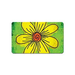 Flower Cartoon Painting Painted Magnet (name Card) by Celenk