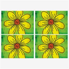 Flower Cartoon Painting Painted Belt Buckles by Celenk