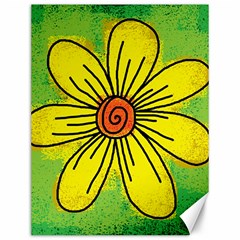 Flower Cartoon Painting Painted Canvas 12  X 16   by Celenk