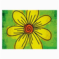 Flower Cartoon Painting Painted Large Glasses Cloth by Celenk