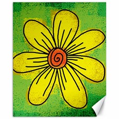 Flower Cartoon Painting Painted Canvas 11  X 14   by Celenk